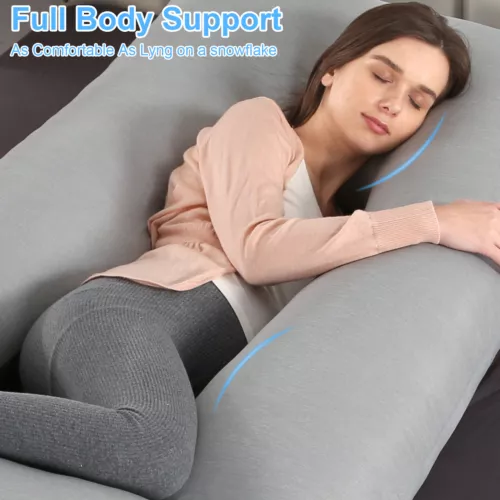 Pregnancy Pillow Full Body Maternity Women U/J-Shape Side Sleeper Support Pillow - Picture 117 of 129
