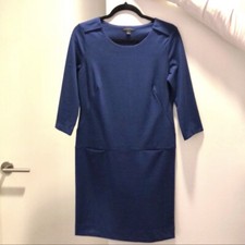 Banana Republic Blue Shift Dress 3/4 Sleeve Size Small