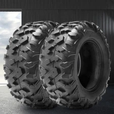 Set 2 25x11-10 ATV Tires Heavy Duty 6Ply 25x11x10 UTV All Terrain Tubeless Tyres