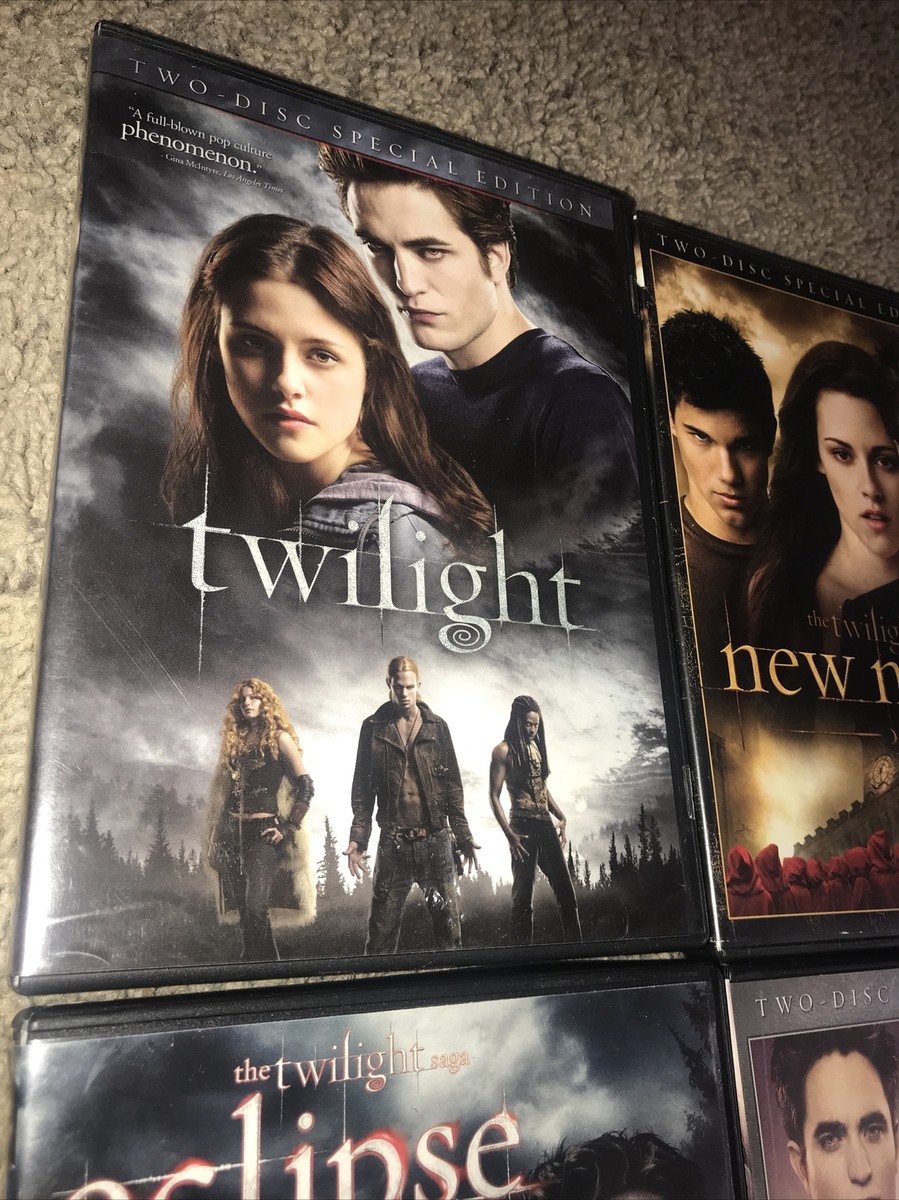 The Twilight Saga 4 Movie Collection DVD New Moon Eclipse