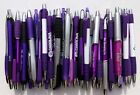 30ct Mixed Lot Misprint Retractable Click Pens: Purple / Violet / Lavender