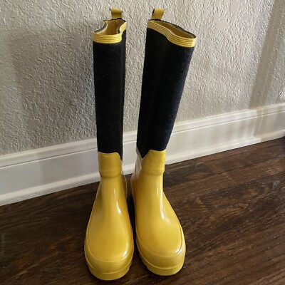 Yellow Wellies Crew Wellies Crew Tall Boots Wellies Rain Snow