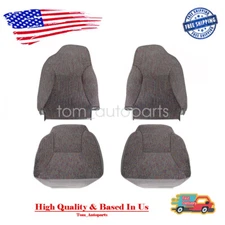 Driver Passenger Bottom Top Fabric Cloth Seat Cover For 98-02 Dodge Ram  2500
