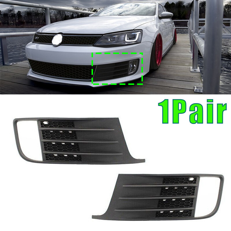 2 個フロント左右バンパーフォグライトランプグリルカバー VW 2 個フロント左右バンパーフォグライトランプグリルカバー VW