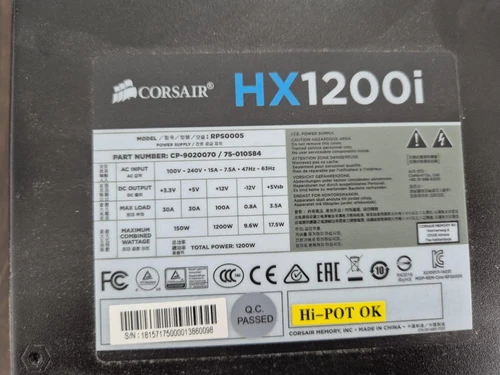 Corsair HX Series 1200i Netzteil Power Supply 1200 W