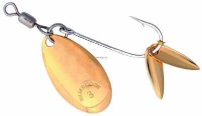 Hildebrandt 2FLG Flicker Spinner, 1 3/8'', 1/16 oz, Gold, 2/Pack