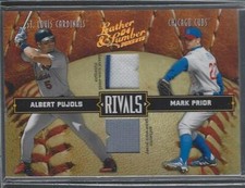 2004 Donruss Leather & Lumber #LLR-2 Mark Prior / Albert Pujols #/250