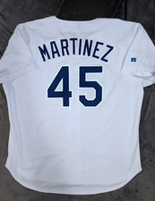 PEDRO MARTINEZ Authentic Russell Athletic LOS ANGELES DODGERS White Jersey 52