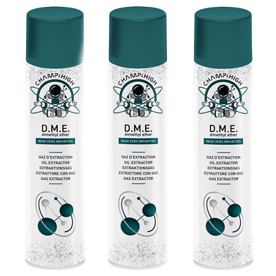3x Champ High DME Gas Dimethyl Ether 280ml Extraktionsgas 99,9% pur (17,84 /L)