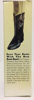 Vtg Tingley Western Boot Saver Extra Small Black Rubber Over Shoe