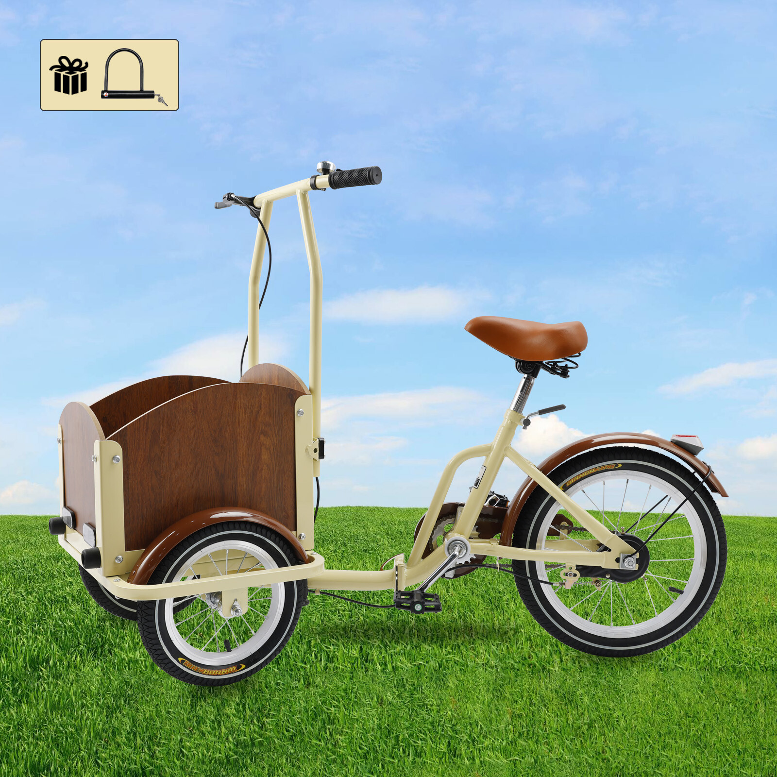 Children/Lady Folding Pet Dog Tricycle Cart Reverse Three-wheel Bike R1