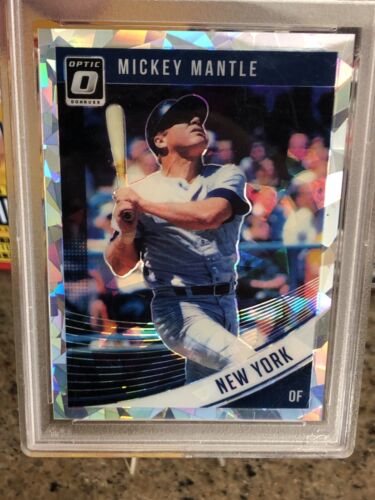 2018 Panini Donruss Optic Mickey Mantle Cracked Ice #165 PSA 10 POP 2 Yankees - Bild 6 von 11