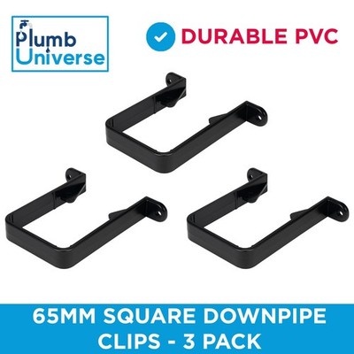 Quadratische Regenwasser Fallrohr Fallrohr Halterungen Clips für 65 mm Fallrohr - 3er Pack