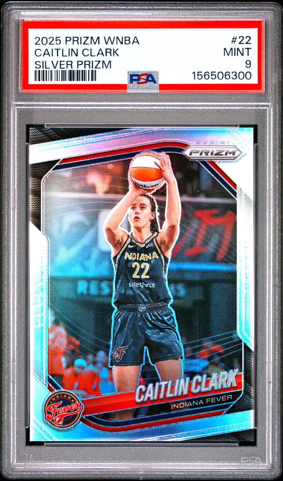 2025 PANINI PRIZM WNBA SILVER PRIZM #22 CAITLIN CLARK PSA 9