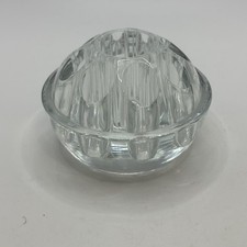 Vintage Solid Pressed Glass Flower Frog 9 hole Floral Arrangement Frogger