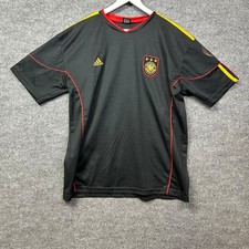 Adidas Germany Soccer Jersey Mens XL Black Good Vintage USA Made V-Neck