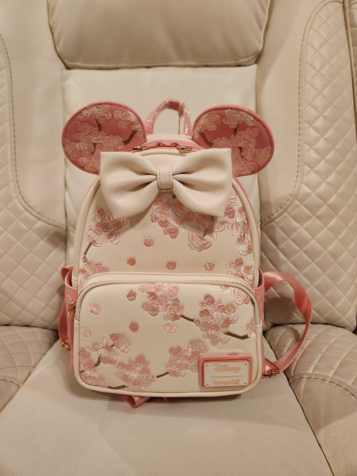 Loungefly Disney Minnie Mouse Cherry Blossom Ears Mini Backpack