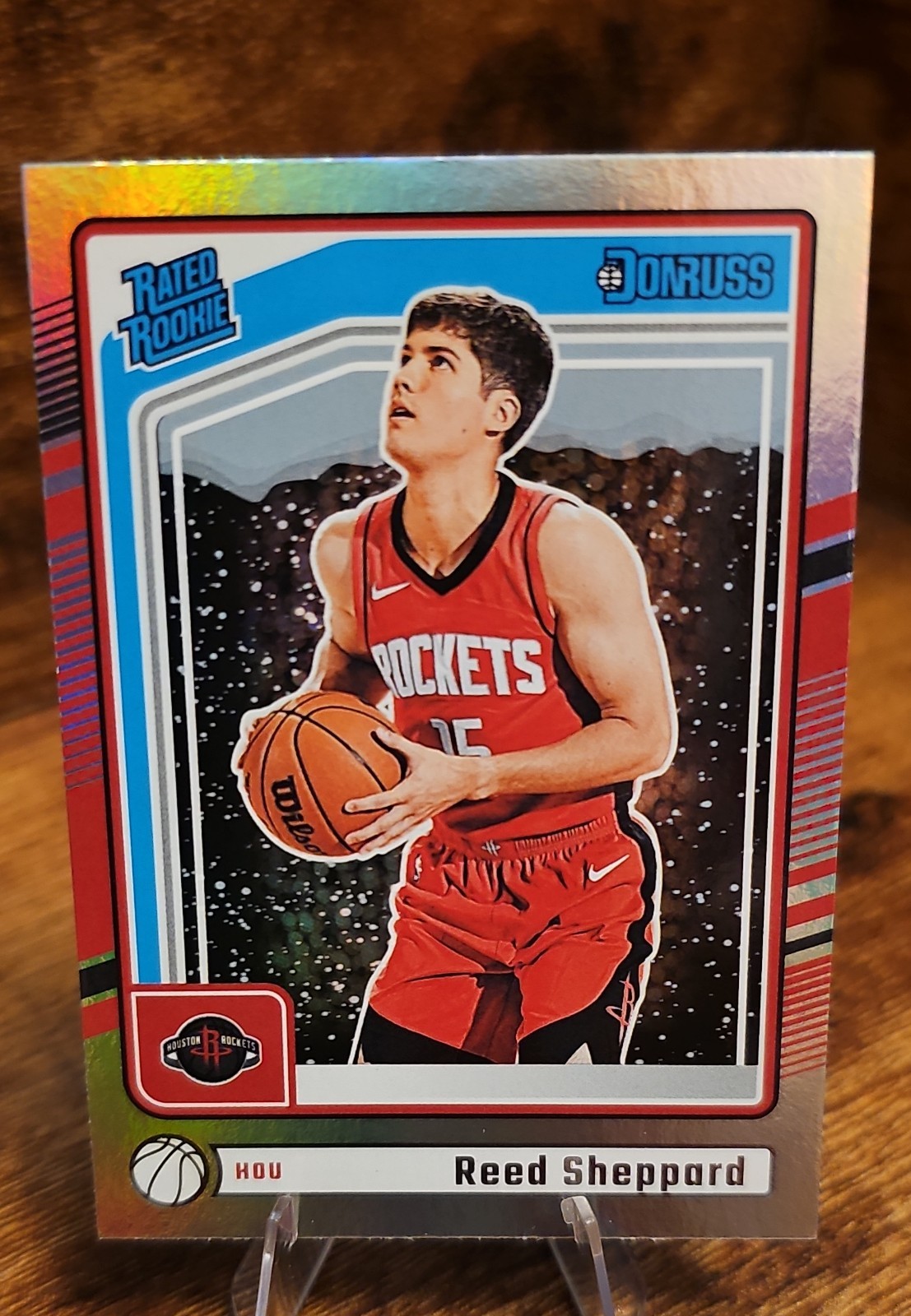 2024-25 Panini Donruss - Rated Rookie Reed Sheppard #202 Holo Winter (RC)