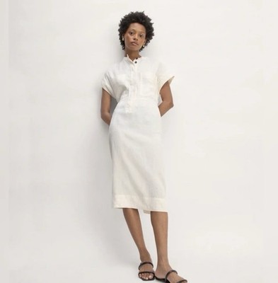 italian linen shift dress Nathalie Linen Shift T-Shirt Dress – Montaigne Paris main image 1