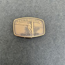 Pacific Bell Belt Buckle Safety Pays Vintage