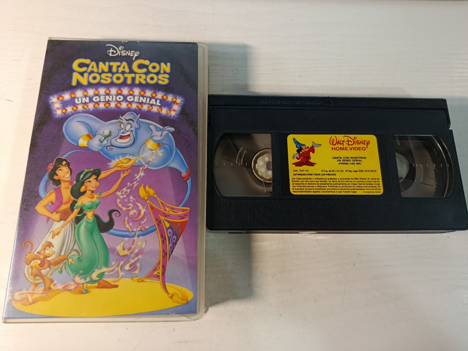 Canta Con Nosotros Un Genio Genial (1993) Disney Animation VHS PAL - Español