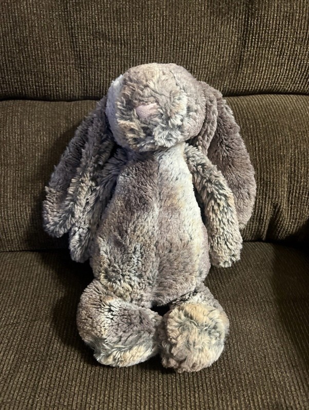 Jellycat Bashful Woodland Bunny Medium Plush 12" Soft Stuffed Animal Used