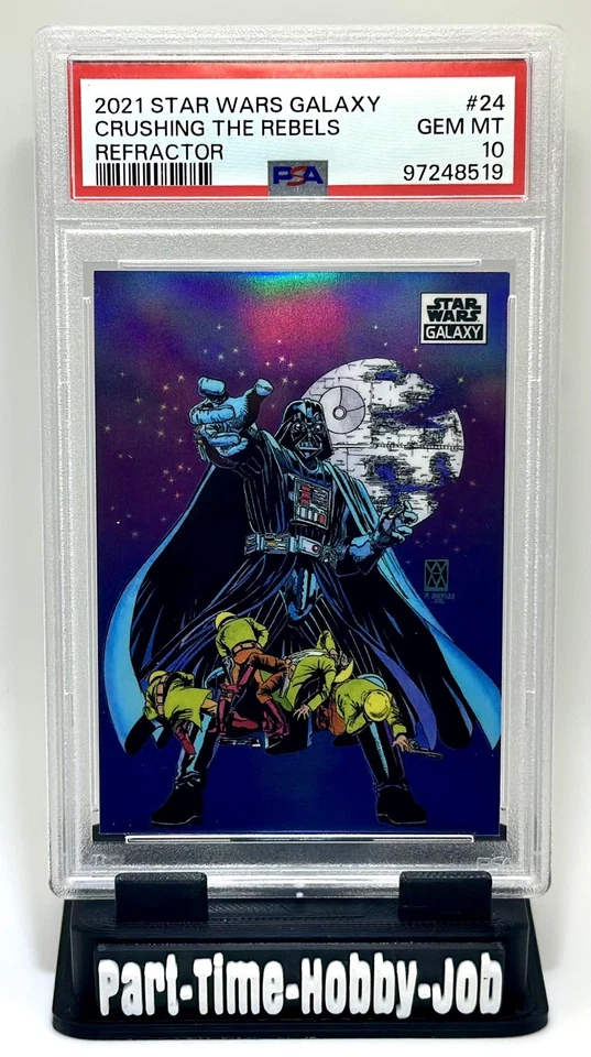 (PSA 10) 2021 Star Wars Galaxy #24, “Crushing The Rebels” Refractor GEM MINT 10 - Image 2 of 4