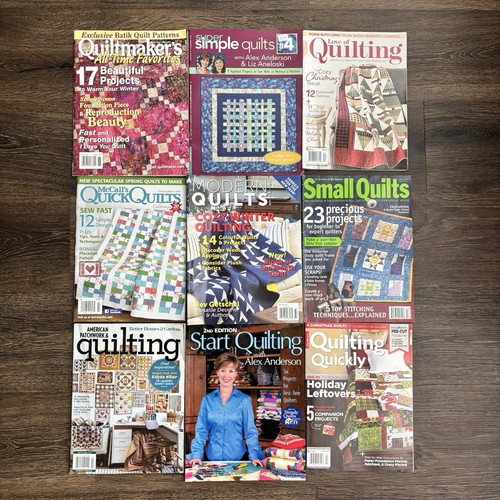 Lot of 9 Quilting Magazines Quiltmaker Quick Quilts Fons & Porter Modern Small