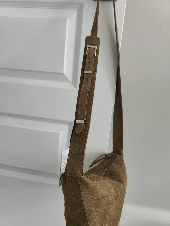 ZARA WOMAN SUEDE SHOULDER Crossbody BAG BROWN NEW - Image 3 of 4