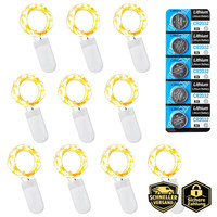 LED Lichterkette 10Er Set 1M 10 GroßE Leds Warmweiß Batterie Beleuchtung