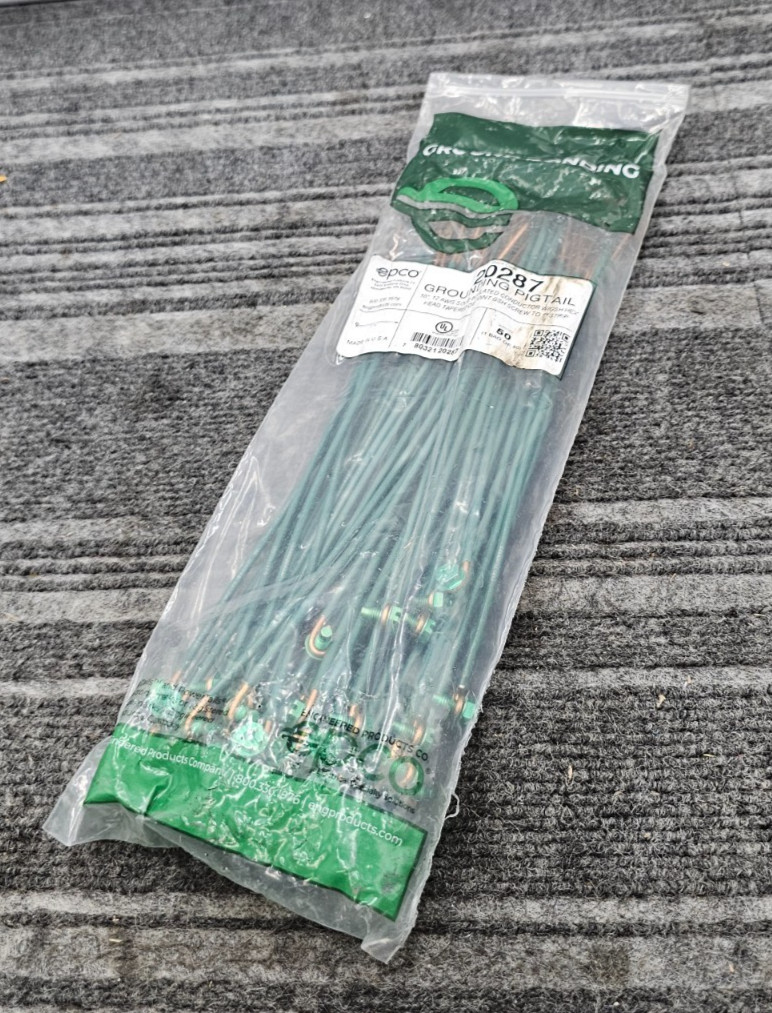 (QTY 50) EPCO 20287 Grounding Pigtail 10" Sol 12AWG