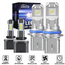 6500K LED Headlight Hi/Low Fog Light Bulbs Combo For Ford Mustang 1994-2004 4PCS