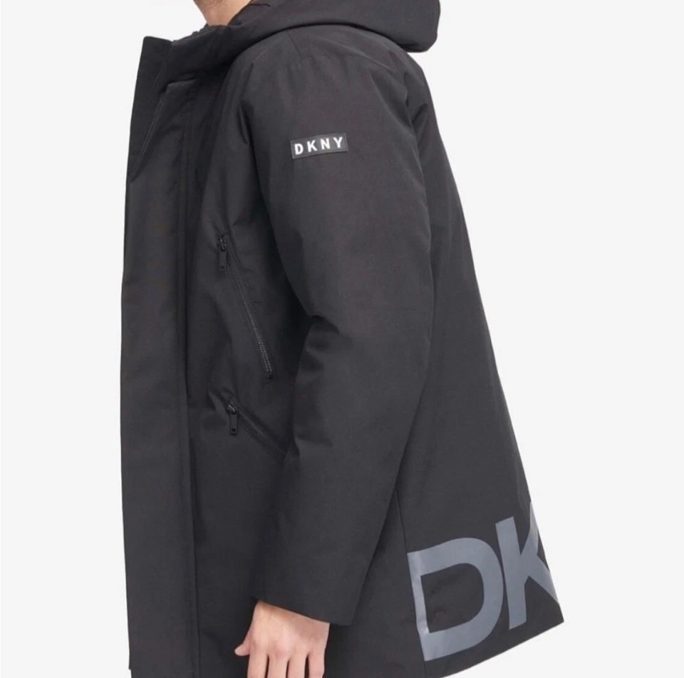 Casaco de inverno pesado masculino EUA tamanho M - DKNY preto coloe novo com etiquetas tamanho M - Imagem 3 de 4