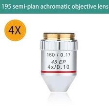 4X 195 Semi  Plan Achromatic Objective Lens RMS 20.2mm for Microscope