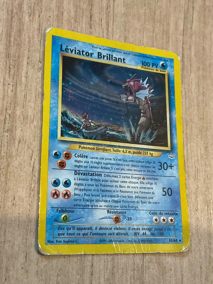 Carte Pokémon LÉVIATOR BRILLANT 65/64 - Neo Revelation - FR - Photo 4/4