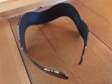 Retro Acrylic Big Wave Wavy Gloss Black Headband, One Size - New