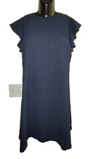 Nine West Women's Navy Blue  Lace Short Sleeve Dress Size 8 W005