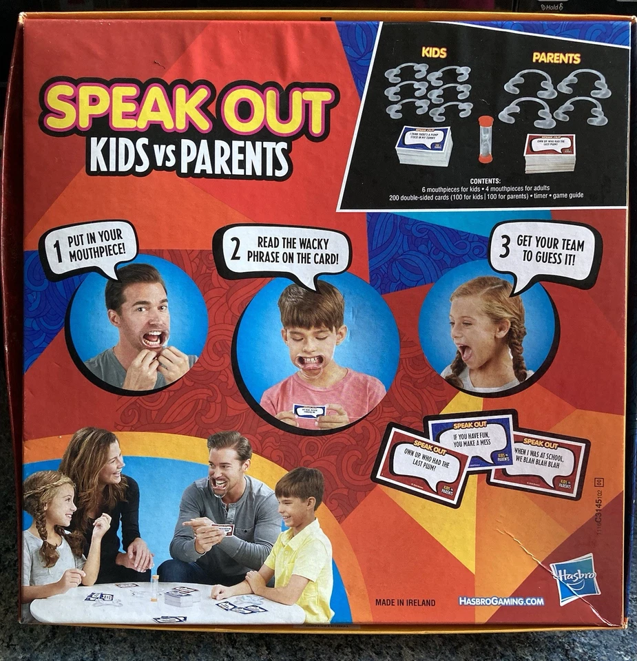 Hasbro Games - Speak Out Kids vs Parents (mouthpiece challenge game) NEW - Image 2 of 4