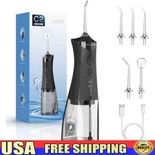Cordless Water Flosser Teeth Powerful 4 Modes 5 Nozzles Portable Oral Irrigator