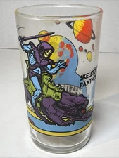 VTG Mattel 1986 MOTU Masters of The Universe Juice Glass Skeletor Panthor HTF