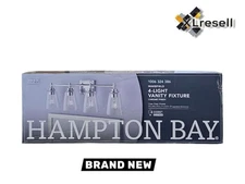 Hampton Bay Wakefield 31 in. 4-Light Chrome Modern Vanity w/Clear Glass Shades