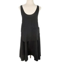 DEREK LAM 1OC Athleta Black Tiered DRESS S Sleeveless Nolita Grunge Boho