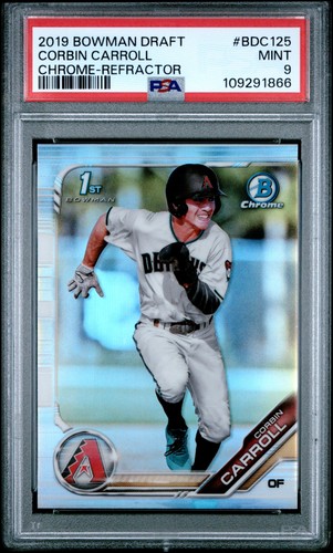 2019 Bowman Draft #BDC125 Corbin Carroll Chrome-Refractor PSA 9