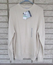 Geoffrey Beene Crew Neck Knit 100% Cotton Sweater men's Large NEW w/TAGS / NOS