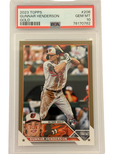 2023 Topps Series 1 - Gunnar Henderson #206 Gold /2023 PSA 10