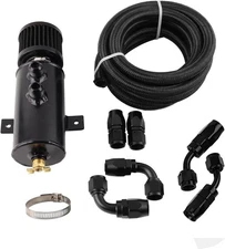 10AN Oil Catch Can Breather with Can+5/8 Fuel Line Fitting 