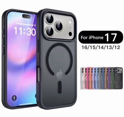 Frost Black/Gray/Transparent /iPhone 17 Pro Max Ultra Hybrid Mag Safe Phone Case