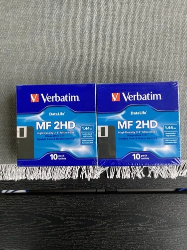 Verbatim 87410 MF 2HD Microdisks 1,44 MB 3,5“ HD. 2 Stück je 10 Packs OVP.