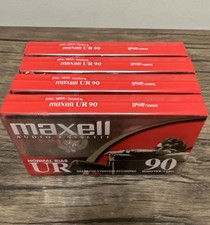 Maxell UR-90 Normal-Bias Cassette Tapes New Factory Sealed - Lot of 4 Tapes