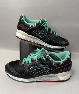 ASICS Gel Lyte 3 Men s Size 12 Black Green Athletic Trainer Sneaker Shoes
